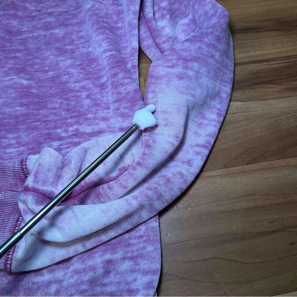 Billabong Vintage Y2K Purple Lace Geometric Burnout Hoodie - Picture 12 of 16